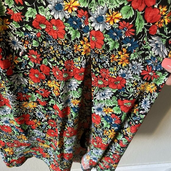 Asos vibrant multicolored floral vneck maxi short sleeve dress size 4 - Picture 10 of 11